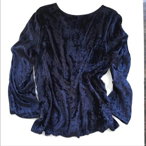 Soft Surroundings blue velvet tunic - Picture 12 of 16